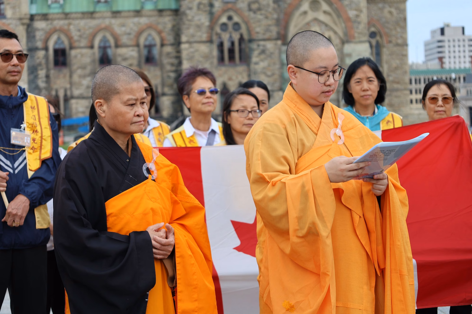 Canadian Buddhists Gather on Parliament Hill to Pray for Nepal